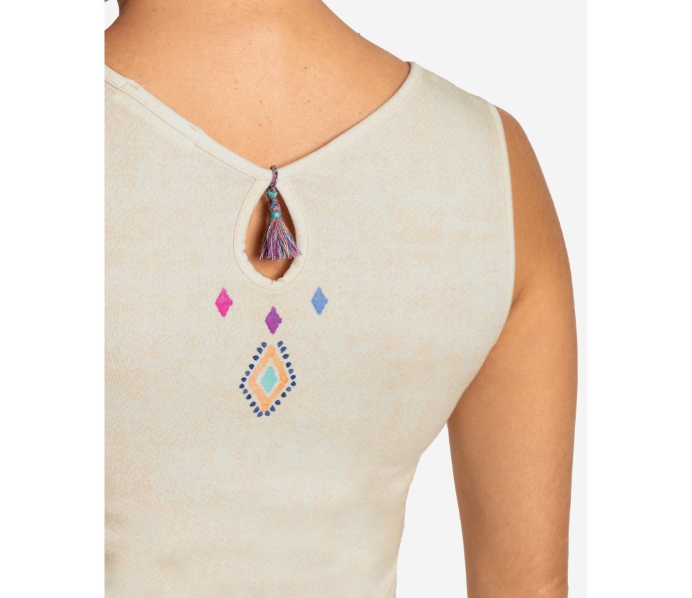 Spirit of OM - Top - be happy - natur/bunt