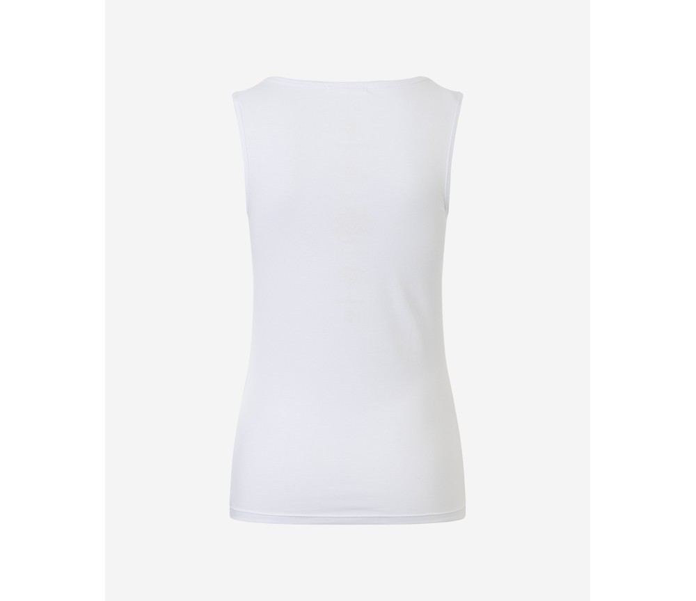 Spirit of OM - Tanktop Bambus high-neck - weiß