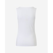 Spirit of OM - Tanktop Bambus high-neck - weiß