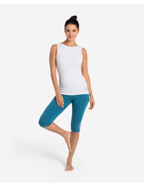 Spirit of OM - Tanktop Bambus high-neck - weiß