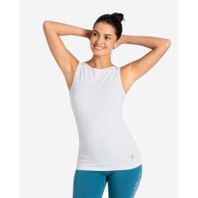 Spirit of OM - Tanktop Bambus high neck - weiß