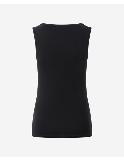 Spirit of OM - Tanktop Bambus high-neck - schwarz