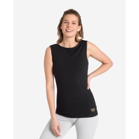 Spirit of OM - Tanktop Bambus high neck - schwarz