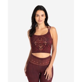 Spirit of OM - Yoga Bra Shakti - henna-rot