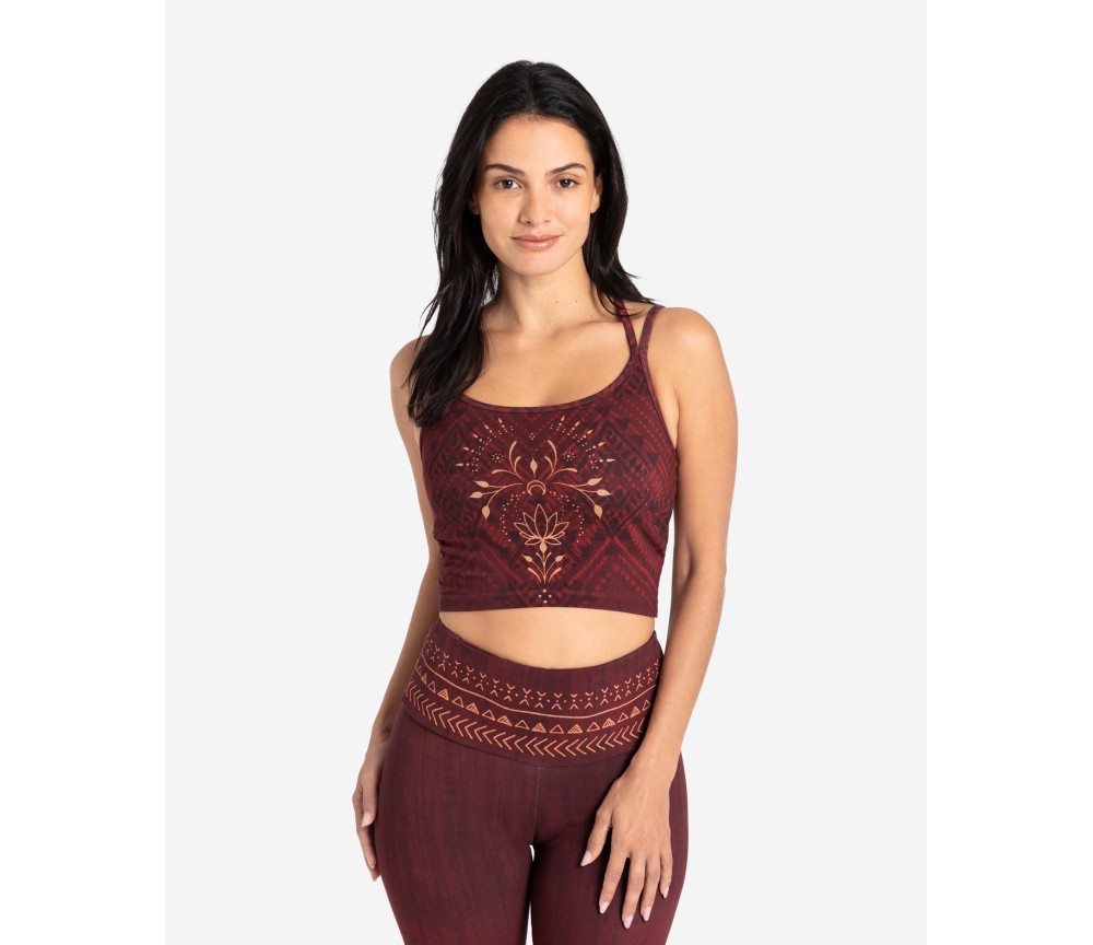 Spirit of OM - Yoga Bra Shakti - henna-rot