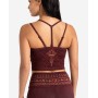 Spirit of OM - Yoga Bra Shakti - henna-rot