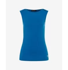Spirit of OM - Tanktop Bambus high-neck - blau