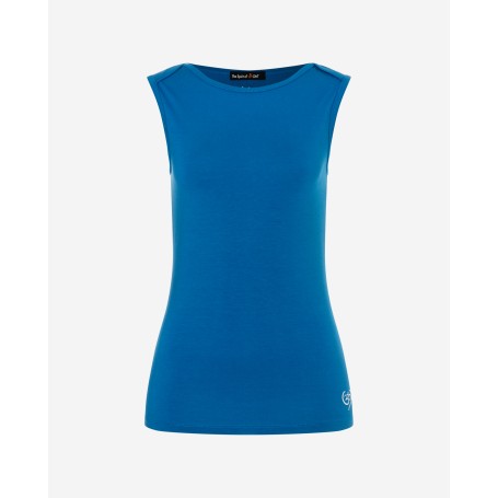 The Spirit of OM - Tanktop Bambus high neck - blau