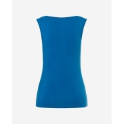 Spirit of OM - Tanktop Bambus high-neck - blau