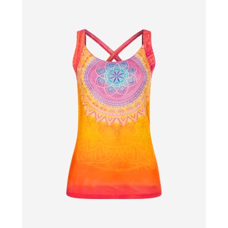 The Spirit of OM - Yoga Top Chakra - mango/pink