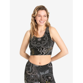 Spirit of OM - Yoga Bra Maui ohne Polster - schwarz-natur
