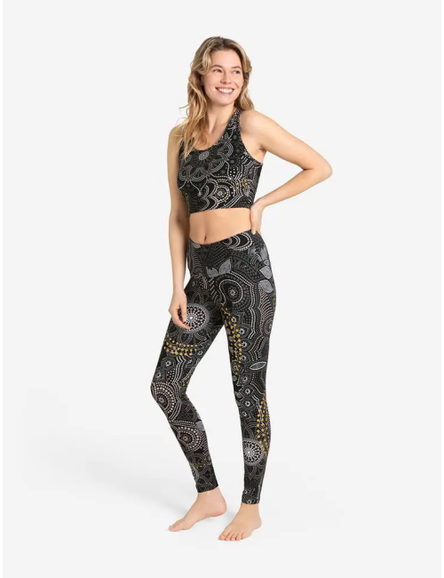 Spirit of OM - Yoga Bra Maui ohne Polster - schwarz-natur