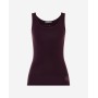 The Spirit of OM - Top Bambus Damen - aubergine