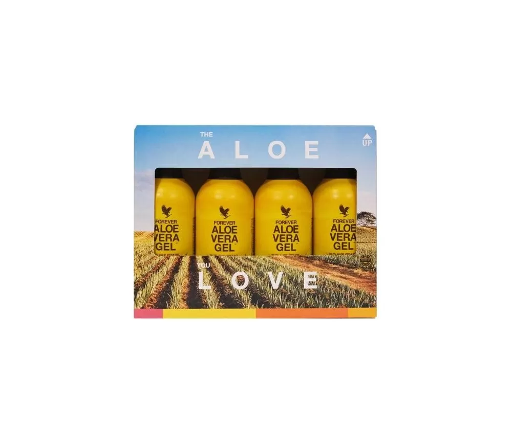 Forever - 4-Pack Forever Aloe Vera Gel™ - die ganze Kraft der Aloe in einem Glas - 4 x 1 Liter