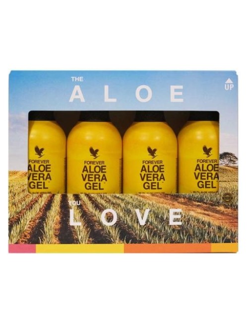 Forever - 4-Pack Forever Aloe Vera Gel™ - die ganze Kraft der Aloe in einem Glas - 4 x 1 Liter