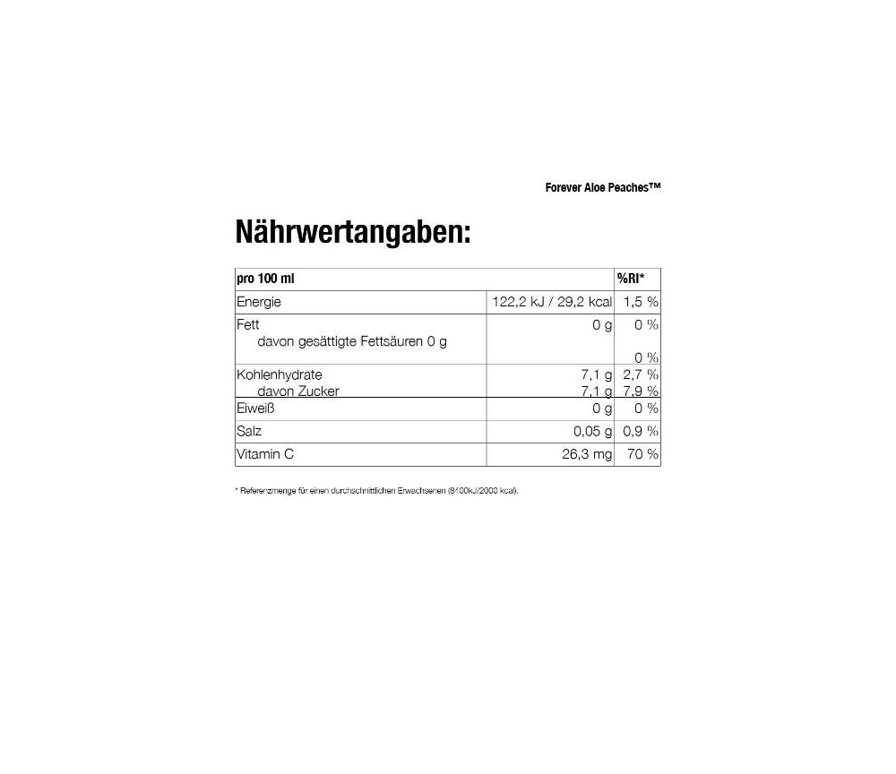 Forever - 4-Pack Forever Aloe Peaches™ - verführerische Süße gepaart mit reinster Aloe Vera  - 4 x 1 Liter