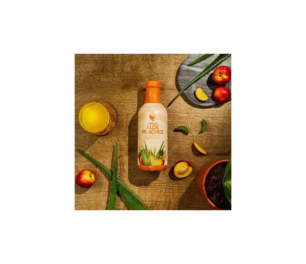 Forever - 4-Pack Forever Aloe Peaches™ - verführerische Süße gepaart mit reinster Aloe Vera - 4 x 1 Liter