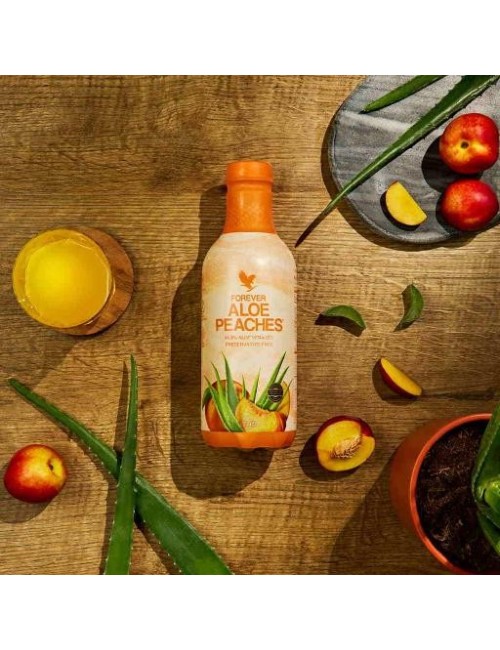 Forever - Forever Aloe Peaches™ - 4-Pack - Aloedrink mit 84,3 % Aloe - 4 x 1 Liter