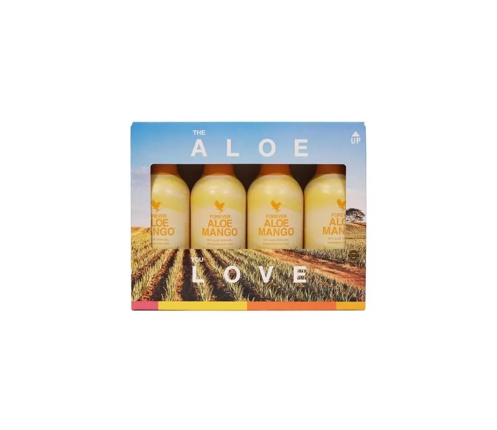 Forever - 4-Pack Forever Aloe Mango™ - Eine gesunde Portion Urlaub - 4 x 1 Liter
