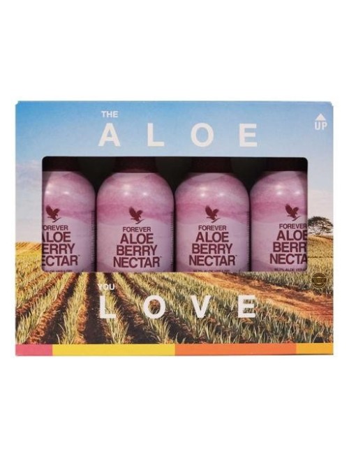 Forever - 4-Pack Forever Aloe Berry Nectar™ - 90,7 % Aloe-Vera-Gel - 4 x 1 Liter