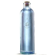 Flasche - OM - Glas - Wasserflasche - Dankbarkeit & Blume des Lebens - 1,2L