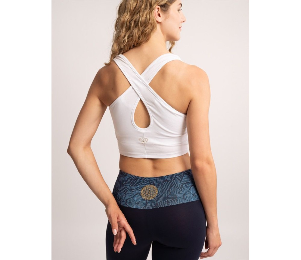 Spirit of OM - Yoga Leggings Capri Madhya Madhu - tiefblau