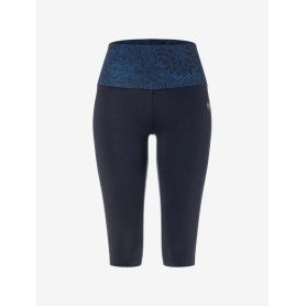 Spirit of OM - Yoga Leggings Capri Madhya Madhu - tiefblau