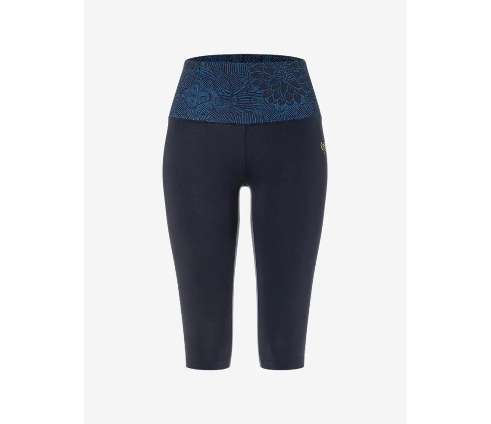 Spirit of OM - Yoga Leggings Capri Madhya Madhu - tiefblau