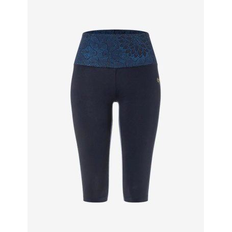 Spirit of OM - Yoga Leggings Capri Madhya Madhu - tiefblau