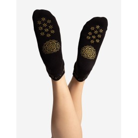 Spirit of OM - rutschfeste Yoga Socken - Adhara - schwarz
