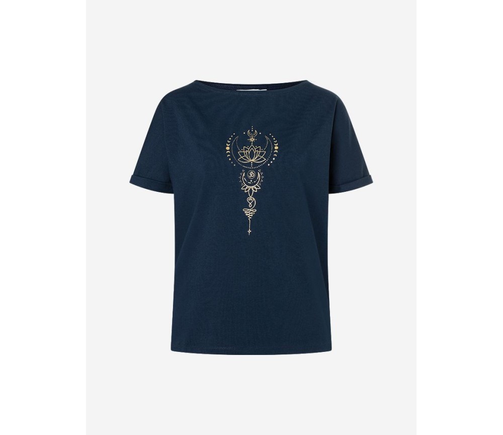 Spirit of OM - Shirt Eka Padma - tiefblau
