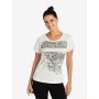 Spirit of OM - Raglan-Shirt Kurzarm Peace-Love - natur/schwarz/gold