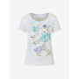 Spirit of OM - Raglan-Shirt Yoga Flower - weiß/blau/gold