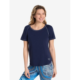 Spirit of OM - Shirt Raglan Bambus - dunkelblau