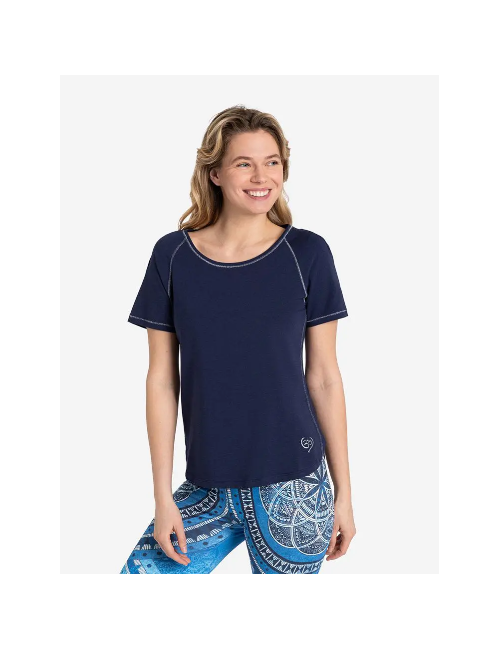 Spirit of OM - Shirt Raglan Bambus - dunkelblau