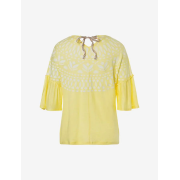 Spirit of OM - Leinen-Shirt Happy Sun - lemongelb