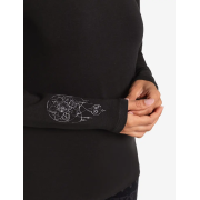 Spirit of OM - Langarm-Shirt Chakra-Flower - schwarz