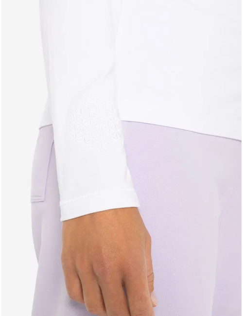 Spirit of OM - Langarm-Shirt Mabu Chakra - weiß