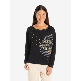 Spirit of OM - Oversize Shirt Motivation - schwarz