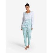 Spirit of OM - Pyjama-Longsleeve Shirt - weiß/mint