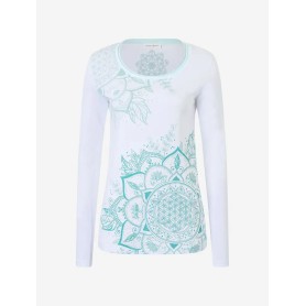 Spirit of OM - Pyjama-Longsleeve Shirt - weiß/mint