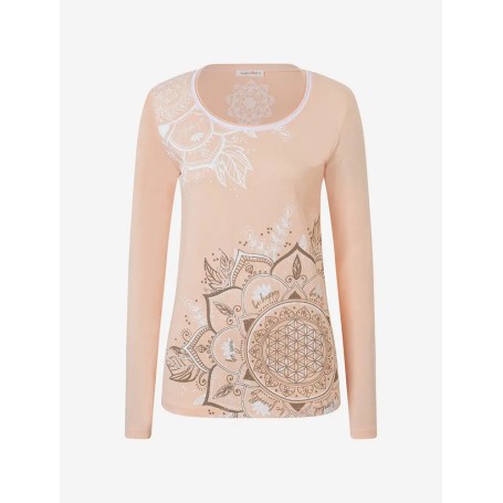 Spirit of OM - Pyjama-Longsleeve Shirt - apricot/sahara