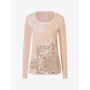 Spirit of OM - Pyjama-Longsleeve Shirt - apricot/sahara