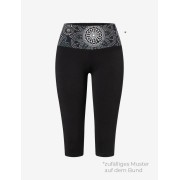 Spirit of OM - Yoga Leggings Capri Madhya Maui - schwarz-natur