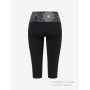 Spirit of OM - Yoga Leggings Capri Madhya Maui - schwarz-natur