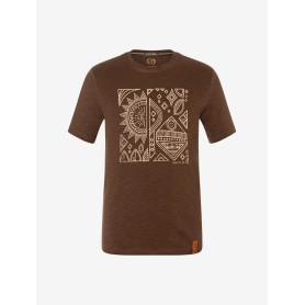 Spirit of OM - T-Shirt Men Ethno - dunkelbraun