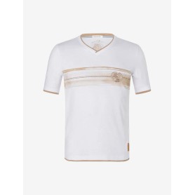 Spirit of OM - T-Shirt men Planet protect - weiß/sand
