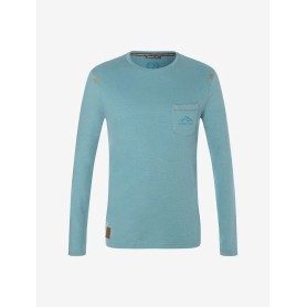 Spirit of OM - Leinen Longsleeve Niagara - niagara-blau