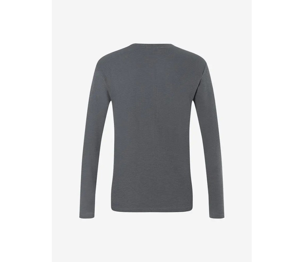 Spirit of OM - Herrenpulli Waffelstrick - turmalingrau