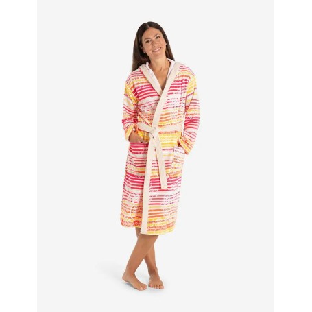 Spirit of OM - Bademantel - gelb-orange-pink